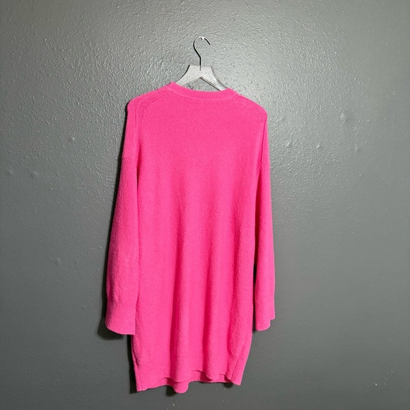 Anthropologie Daily Practice Long Sleeve Sweater Mini Dress Pink Size M - Picture 6 of 9